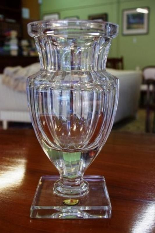 Moser Glass Vase with Original Box, 26.5cm High European Glass