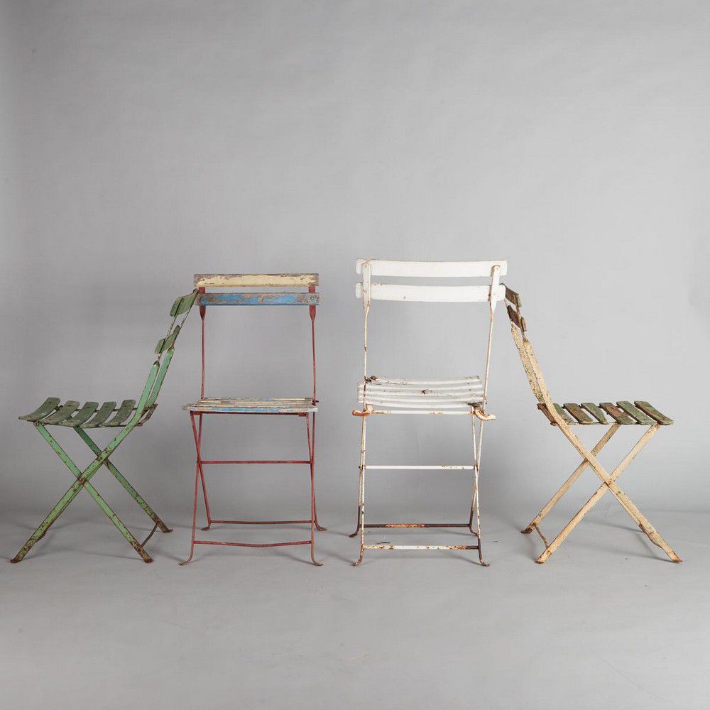 Vintage French Bistro Chairs Set Seating Sets of Chairs Furniture