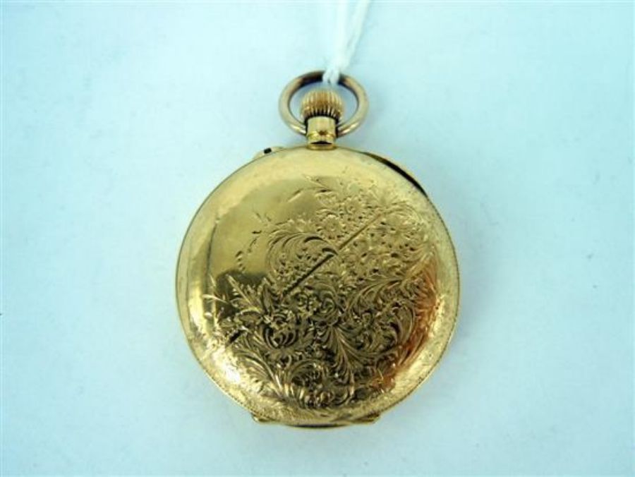Antique Engraved 18ct Gold Lady's Pocket Watch Watches Pocket & Fob