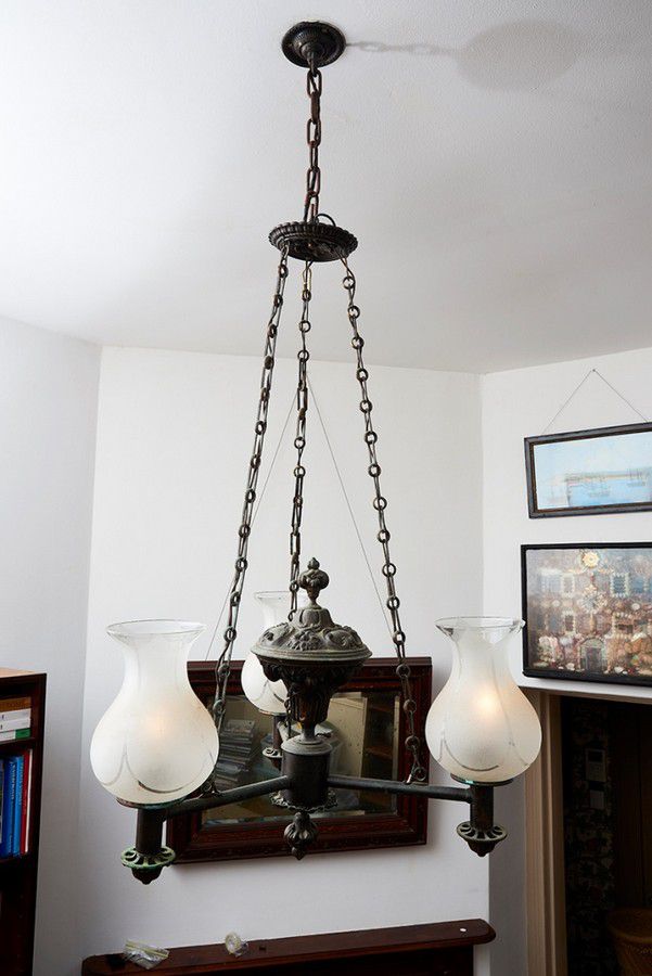 Regency Floral Ceiling Light with Glass Shades Ceiling and Pendant
