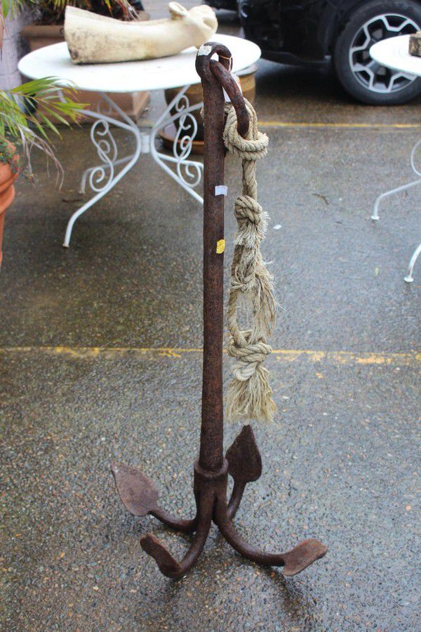 French BlacksmithMade Antique Boat Anchor 109cm Long Zother