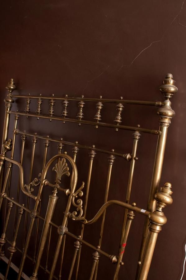 Antique English Brass Double Bed 19th Century Beds & Cots Furniture