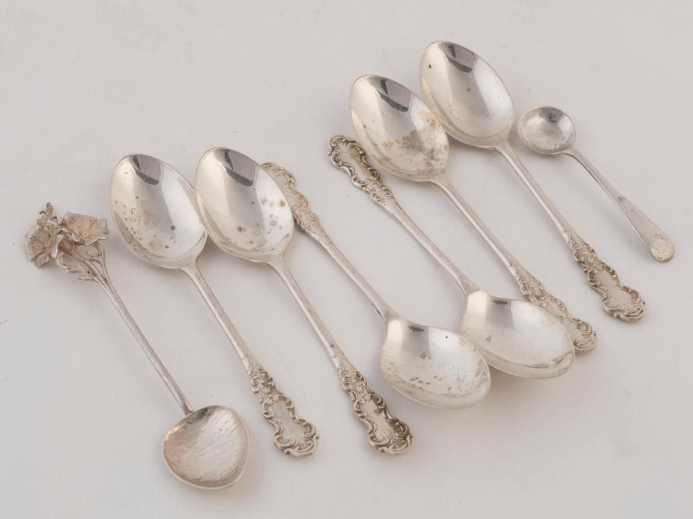 Assorted Sterling Silver Spoons Set Flatware/Cutlery and Accessories