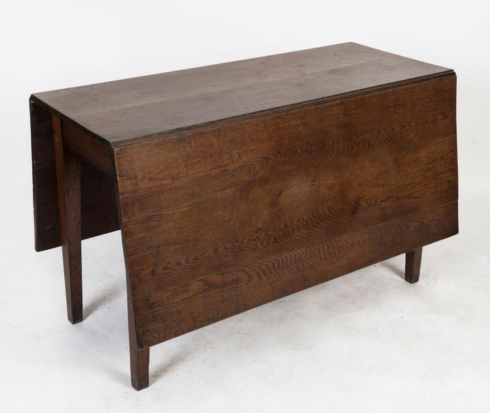 18th/19th Century English Oak DropSide Dining Table Tables Card