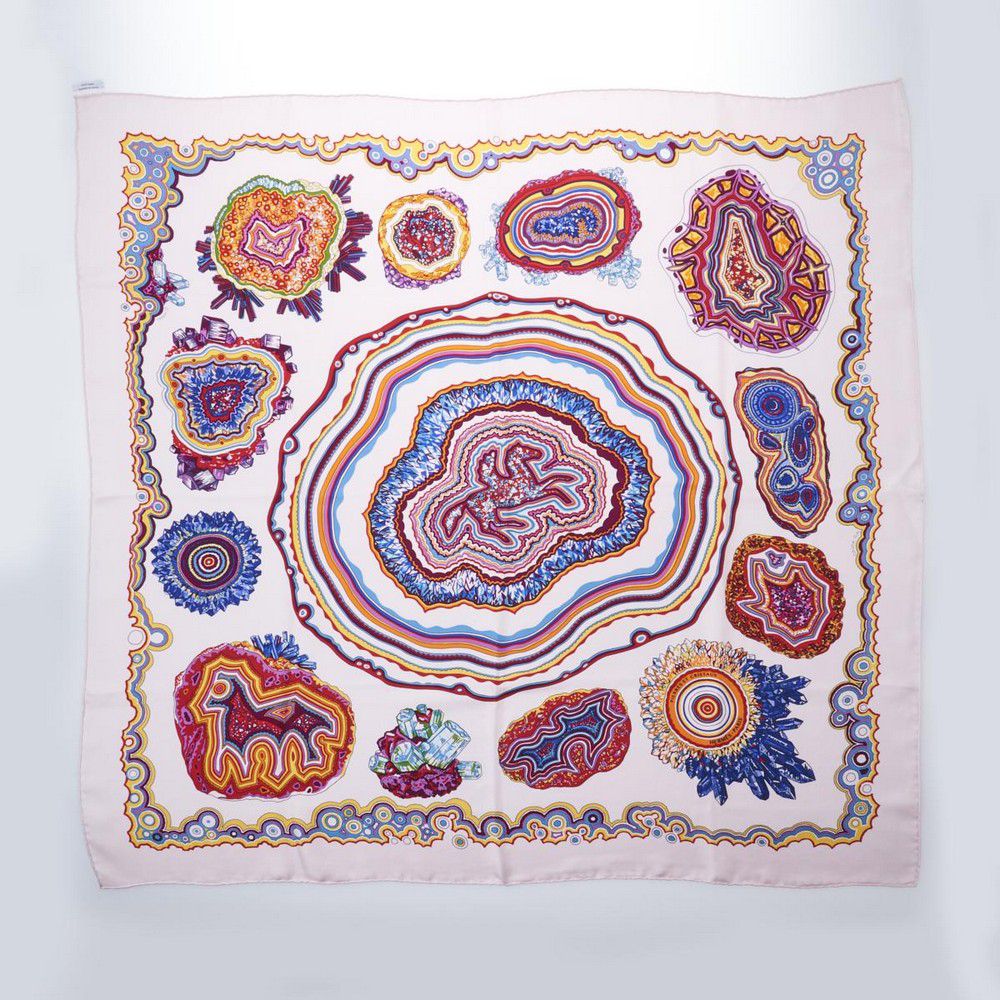 Hermes Silk Scarf with Pierres Et Cristaux Design Shawls, Scarfs