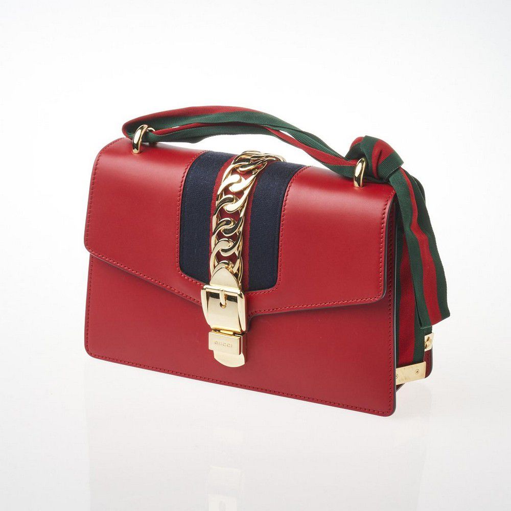 Gucci Sylvie Bag with  Stripe and Bow Handbags & Purses Costume