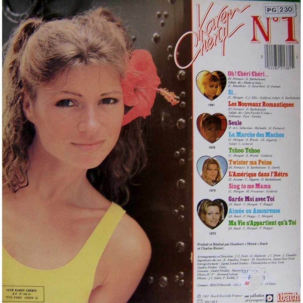 Les n° 1 ( oh ! cheri cheri.. ) de Karen Cheryl, 33 1/3 RPM con