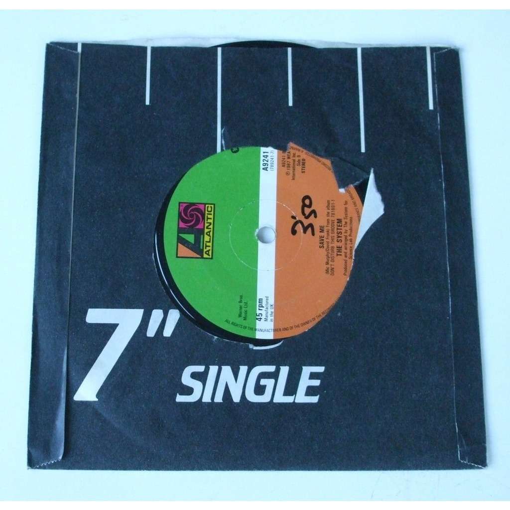 THE SYSTEM don't disturb this groove / save me, 45T (SP 2 TITRES) en