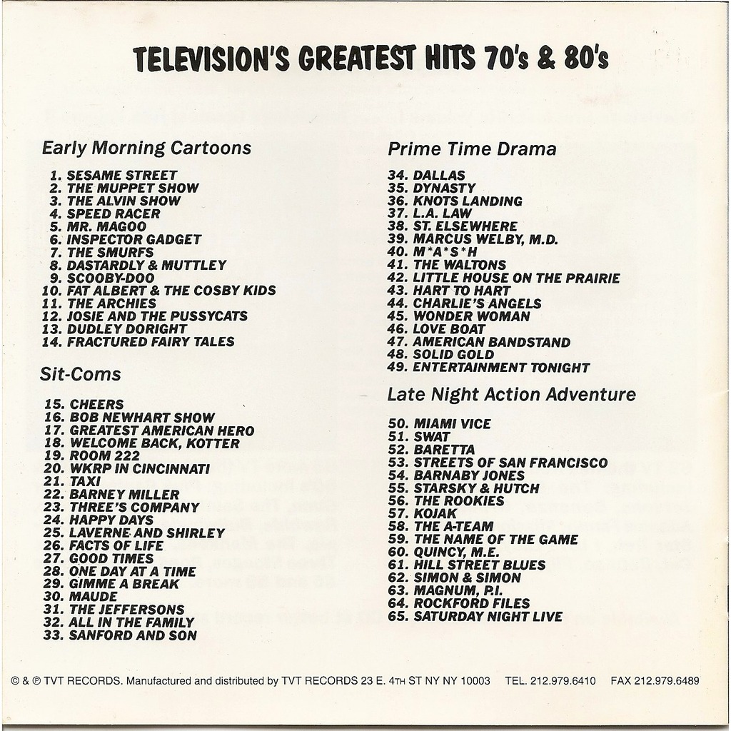 Television's greatest hits volume 3 from the 70's & 80's by Divers (Various Artists), CD with