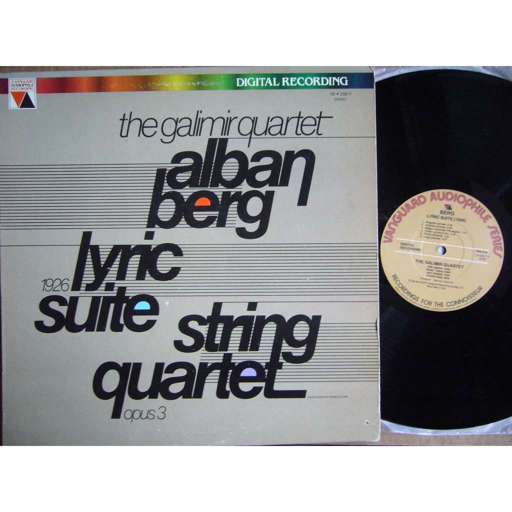 Alban berg lyric suite, string quartet usa vanguard va