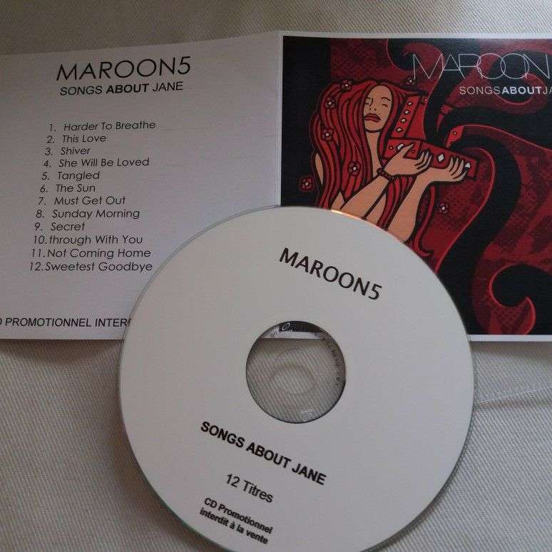 Promo Cd Album Songs About Jane By Maroon 5 Cd With Hombre94 Ref