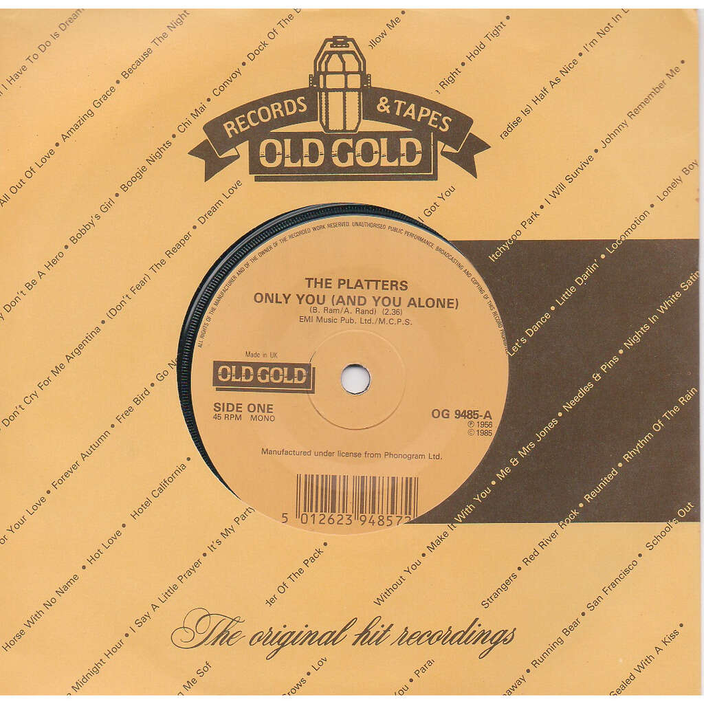 Only you/the great pretender by Platters, SP with fr0237 Ref119924341