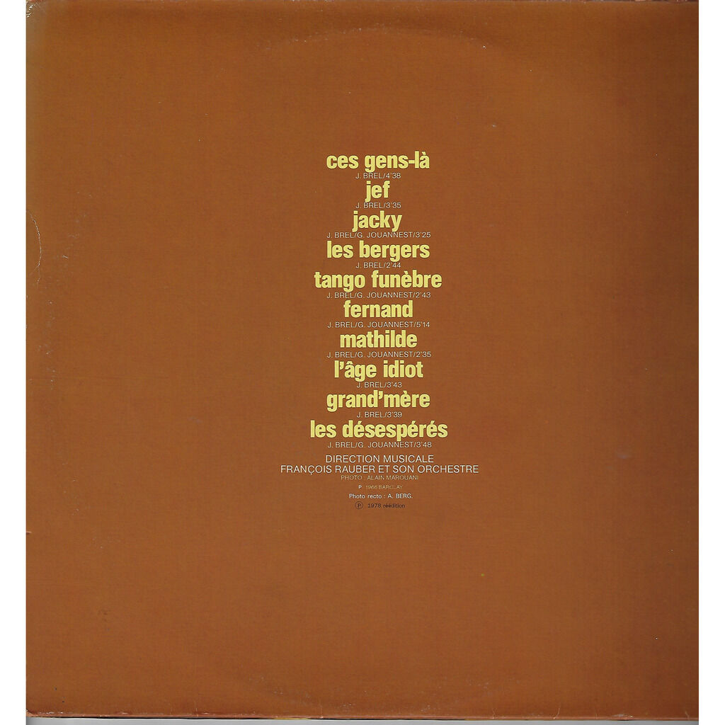 Ces gens là n°7 / jef / jacky / les bergers / tango funèbre / fernand