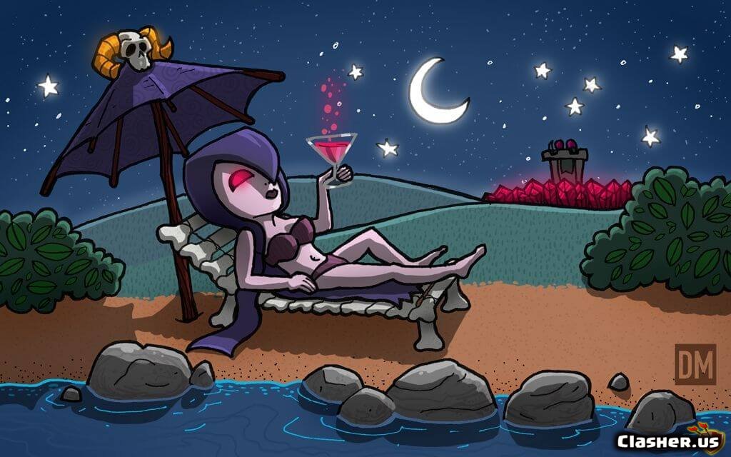 Witch cute draw art bikini Clash of Clans Wallpapers Clasher.us