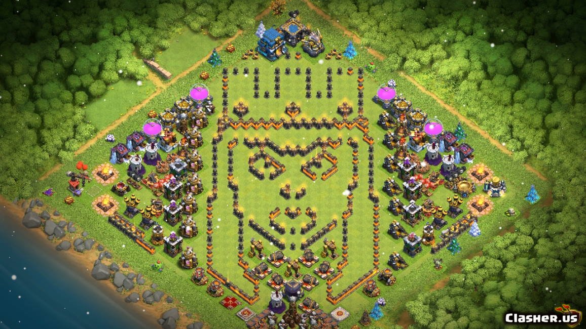 [Town Hall 12] TH12 Fun Troll Progress base Archer Queen [With Link