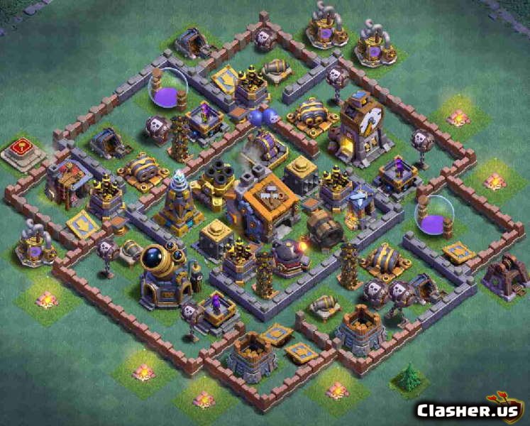 [Builder Hall 8] BH8 Best Base 29 [With Link] [72020] Farming Base Clash of Clans Clasher.us