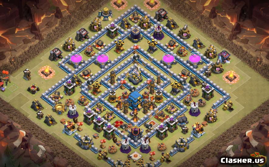 [Town Hall 12] TH12 War/Trophy base 648 [With Link] [72020] War Base Clash of Clans