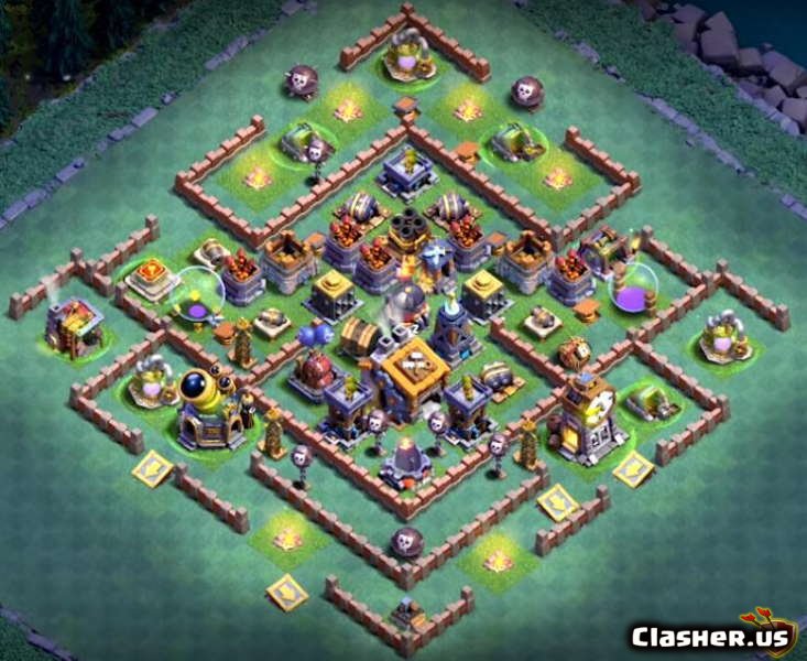 [Builder Hall 9] BH9 best base 111 [With Link] [72020] Farming Base Clash of Clans