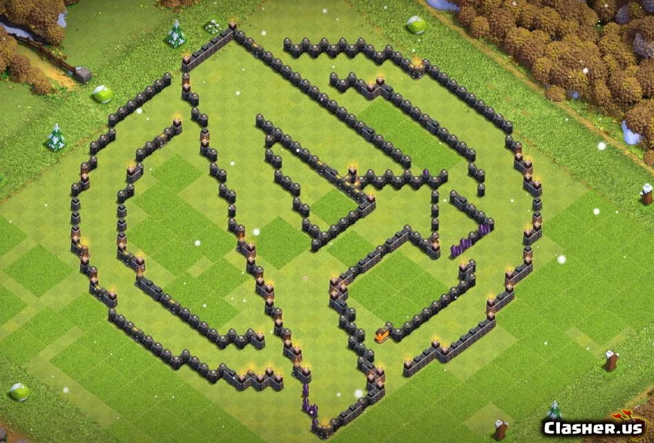 Copy Base [Town Hall 12] TH12 Fun Troll Progress/Upgrade base Avenger symbol [With Link] [11