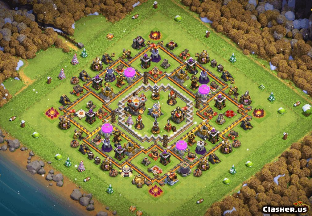 [Town Hall 11] TH11 War/Trophy base B248194C [With Link] [02023