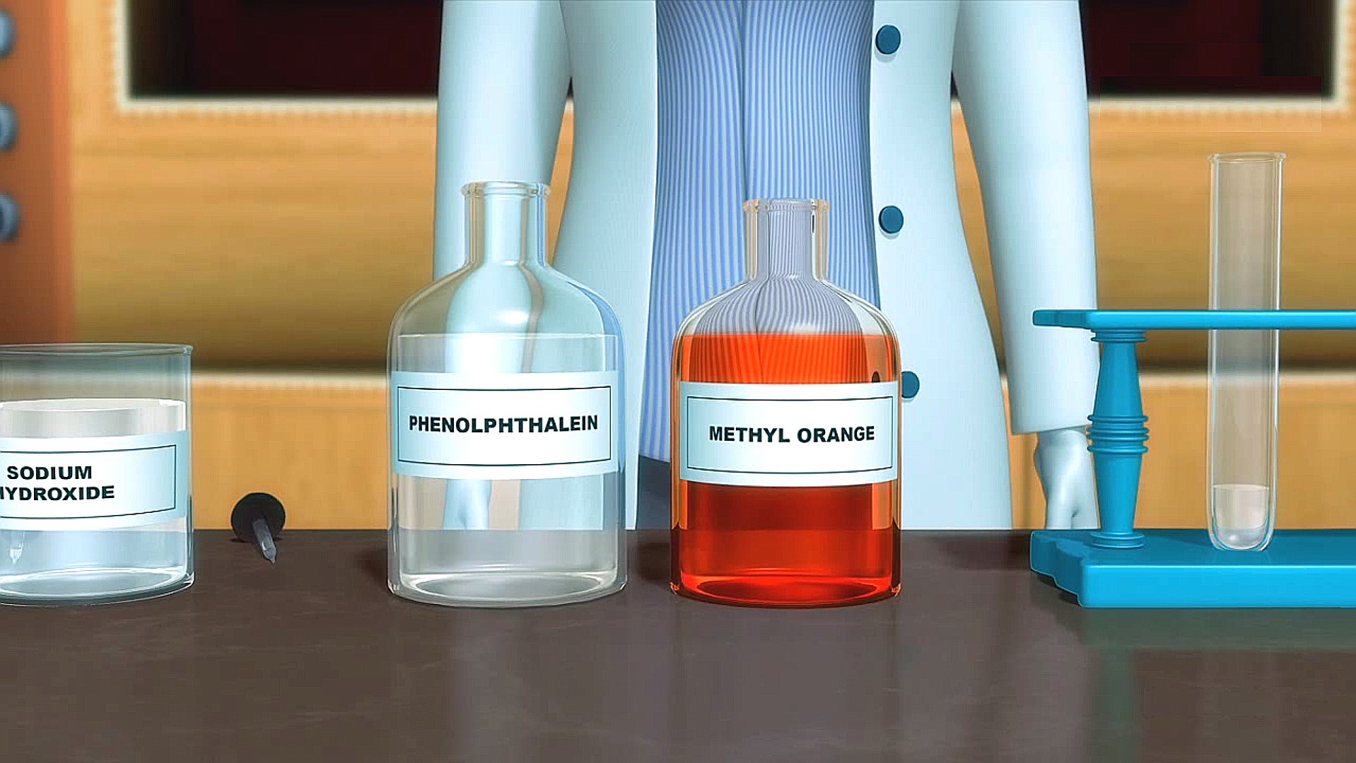 Synthetic Indicators Phenolphthalein and Methyl Orange Video Teaching