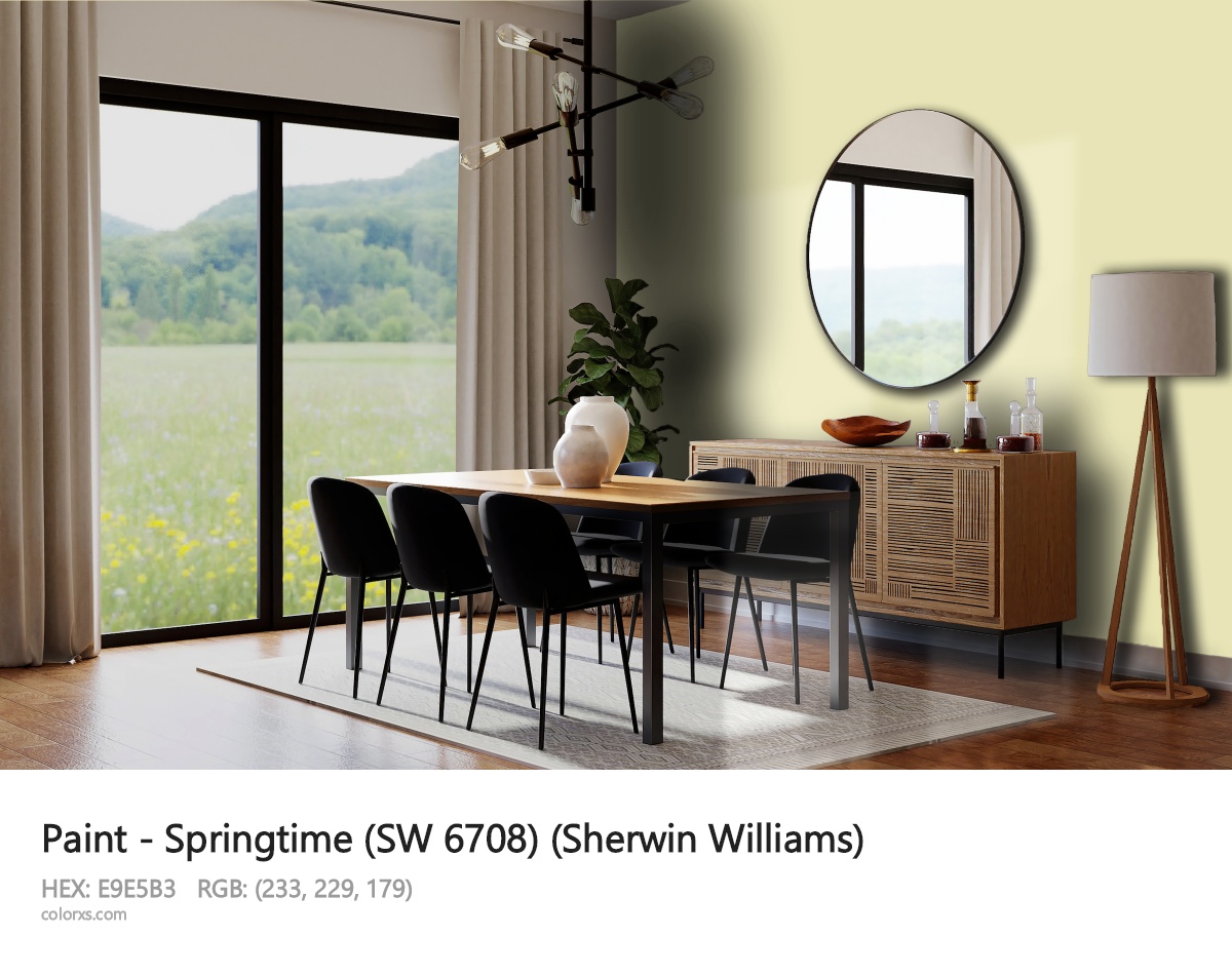 Sherwin Williams Springtime (SW 6708) Paint color codes, similar paints