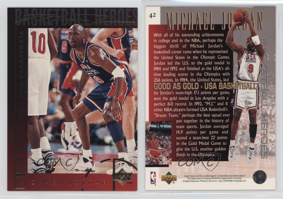 199495 Upper Deck Basketball Heroes 42 Michael Jordan Team USA (Olympics) Card eBay