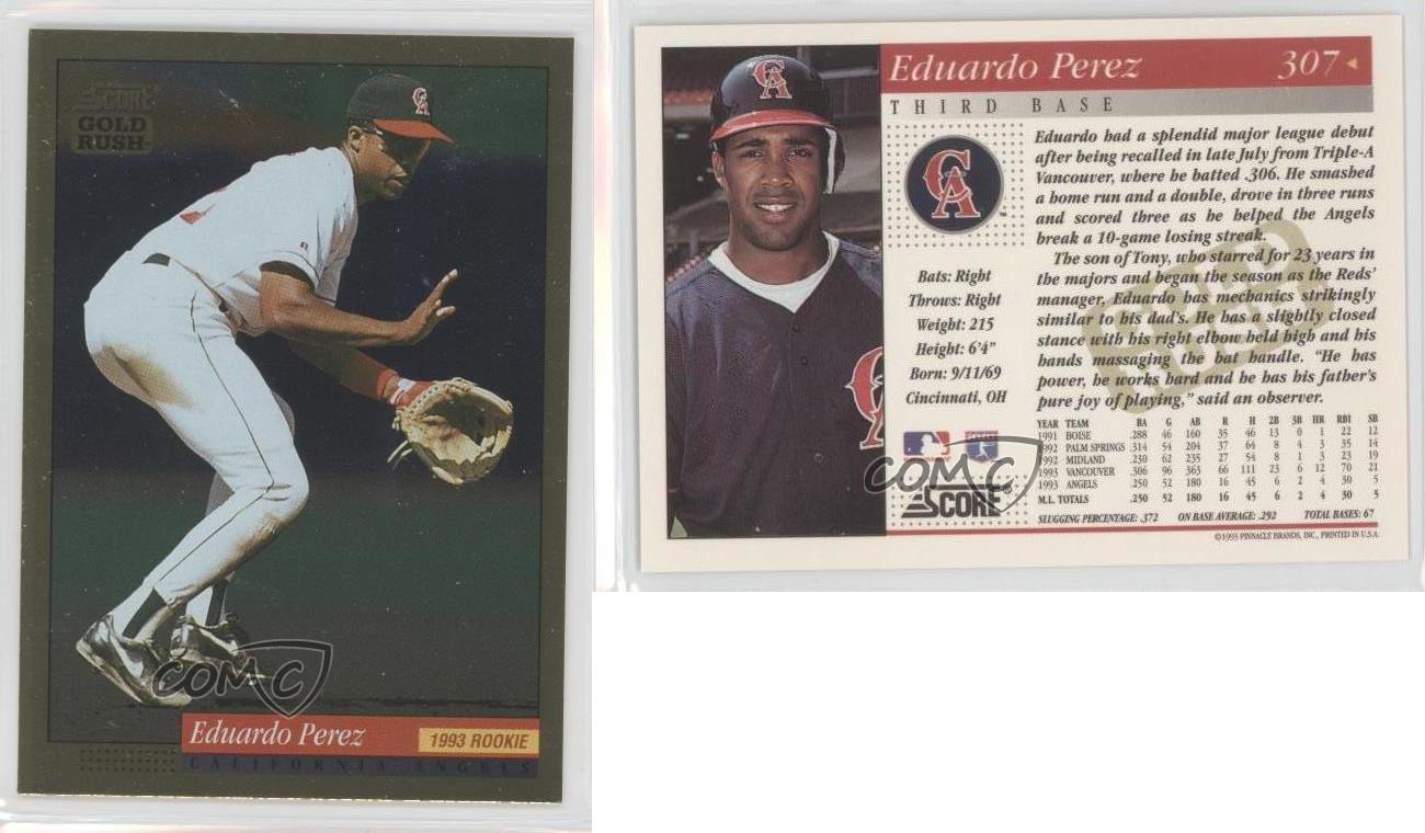 1994 Score Gold Rush 307 Eduardo Perez Los Angeles Angels Baseball Card eBay