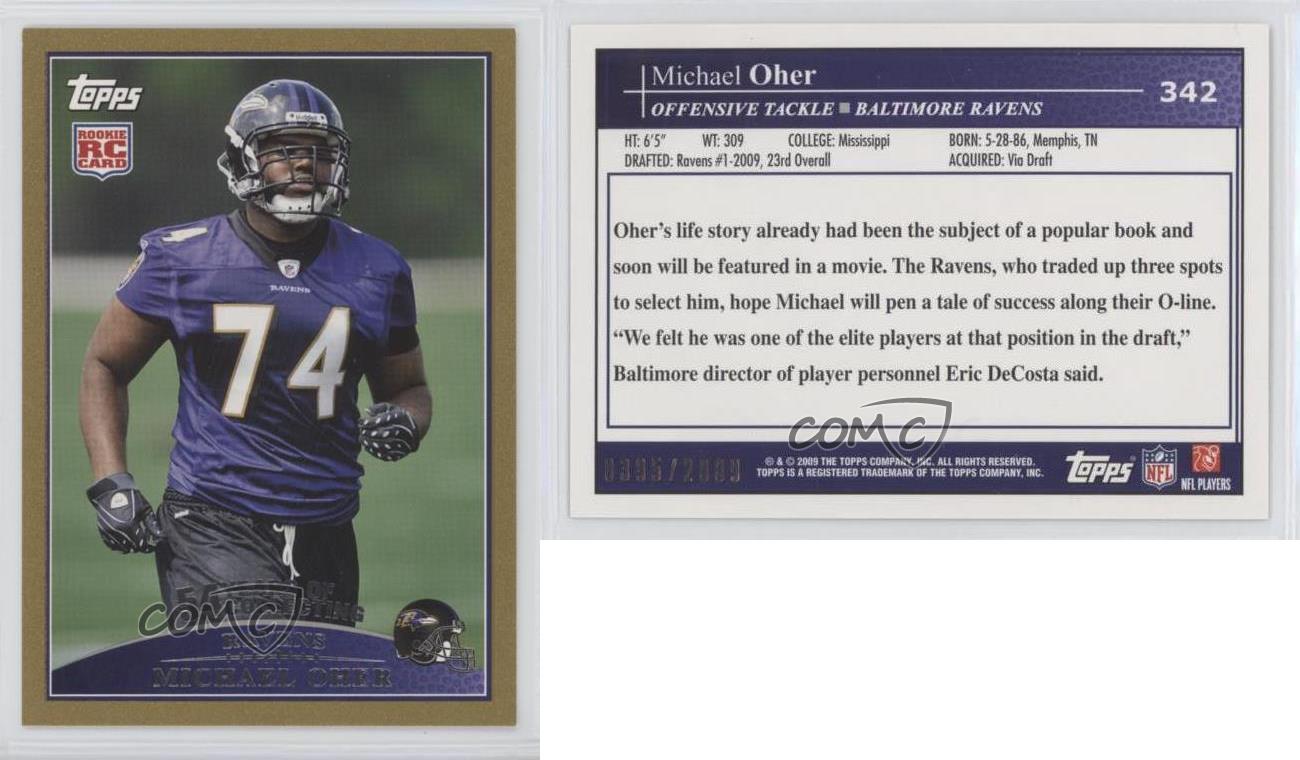 2009 Topps Gold /2009 Michael Oher 342 Rookie eBay