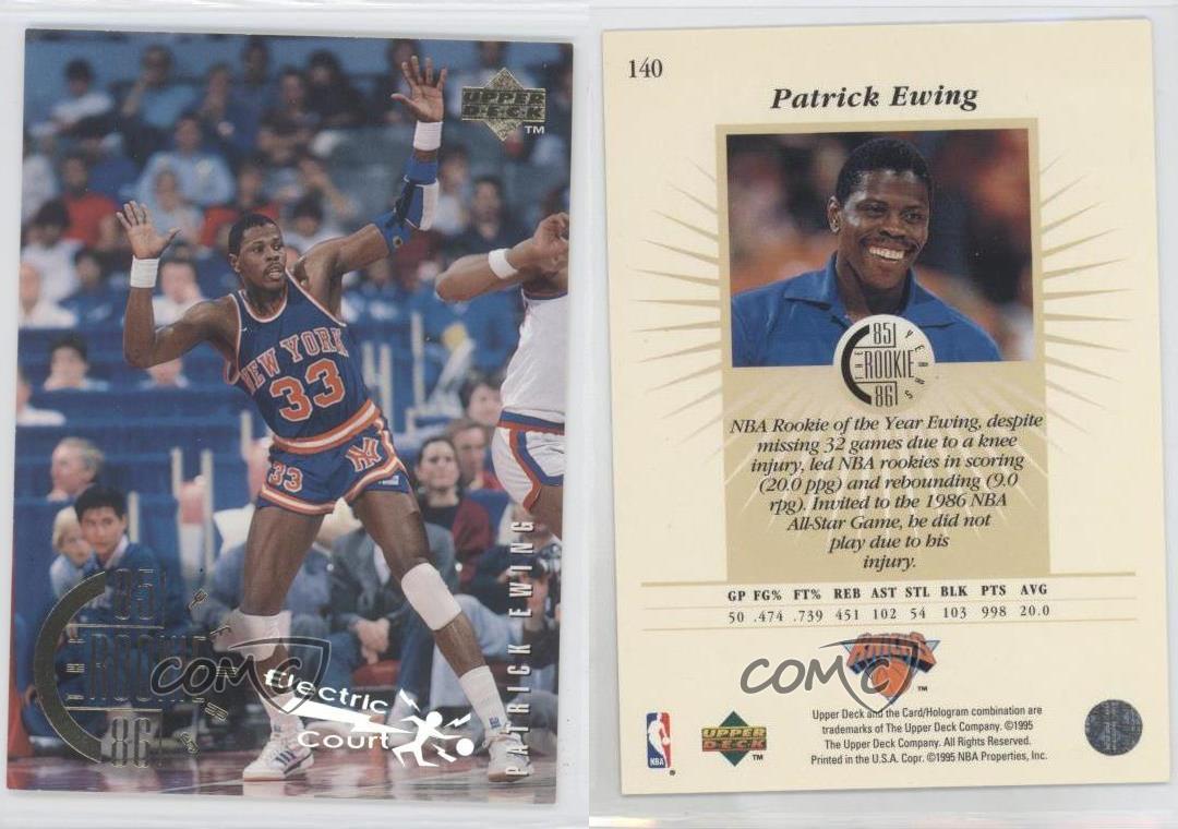 1995 Upper Deck Electric Court 140 Patrick Ewing New York Knicks Basketball Card eBay