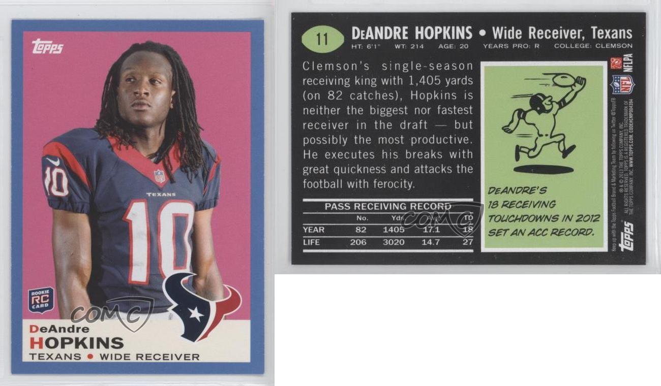 2013 Topps Retail 1969 Design WalMart Blue DeAndre Hopkins 11 Rookie eBay