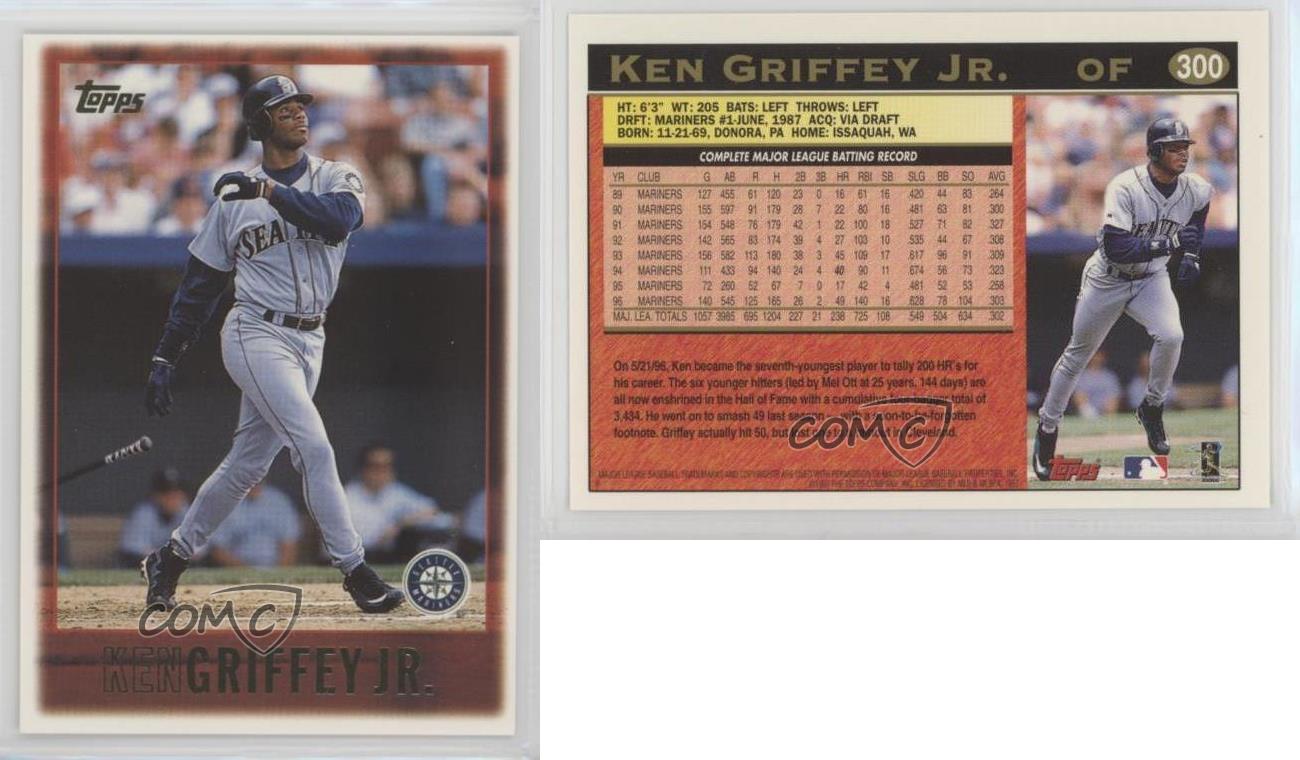 1997 Topps 300 Ken Griffey Jr Seattle Mariners Jr. Baseball Card eBay