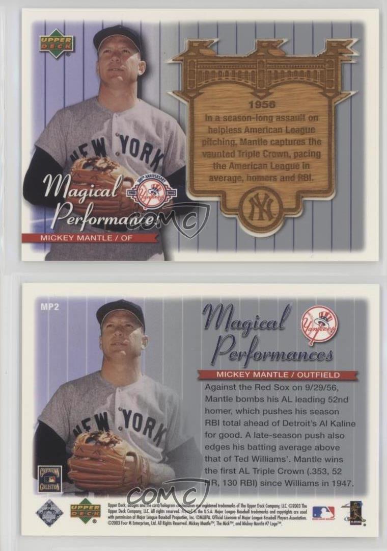 2004 Upper Deck Magical Performances MP2 Mickey Mantle New York Yankees Card eBay