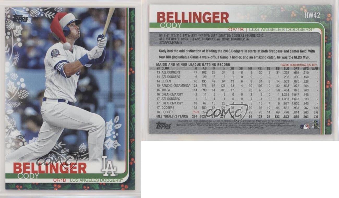 2019 Topps Holiday WalMart Mega Box SP Variation Cody Bellinger (Santa