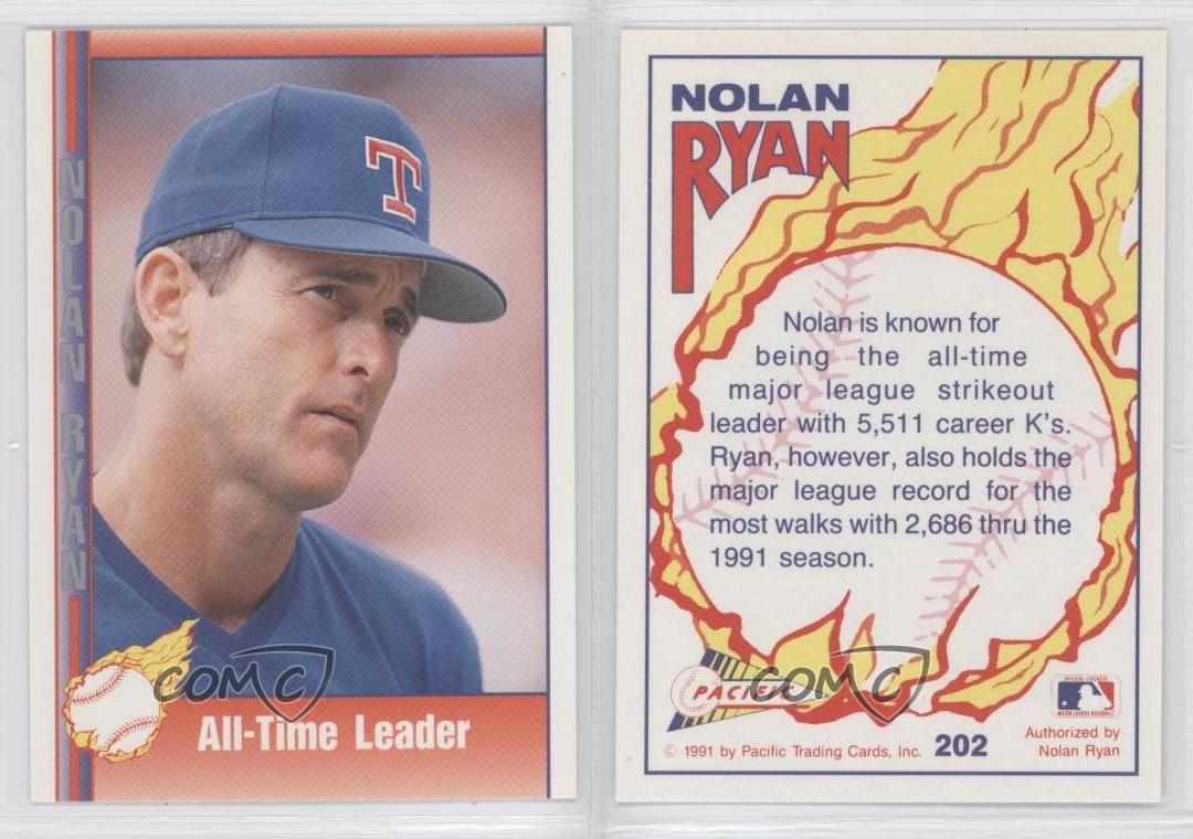 1991 Pacific Texas Express Series 2 202 Nolan Ryan Rangers Baseball Card eBay