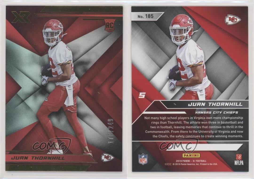 2019 Panini XR Rookies Red /249 Juan Thornhill 185 Rookie eBay