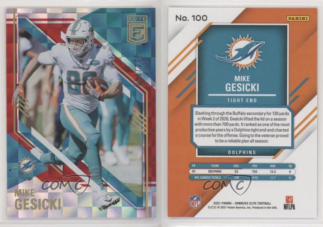 2021 Panini Donruss Elite Red /399 Mike Gesicki 100 eBay