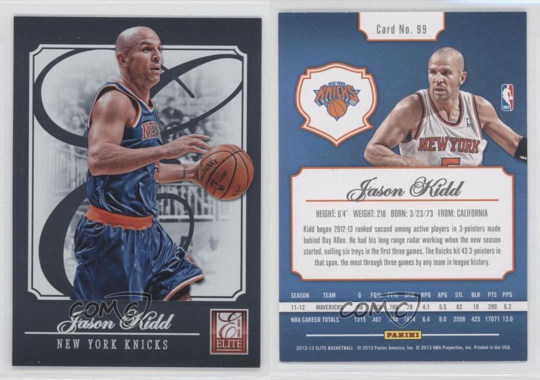 201213 Elite 99 Jason Kidd New York Knicks Basketball Card eBay