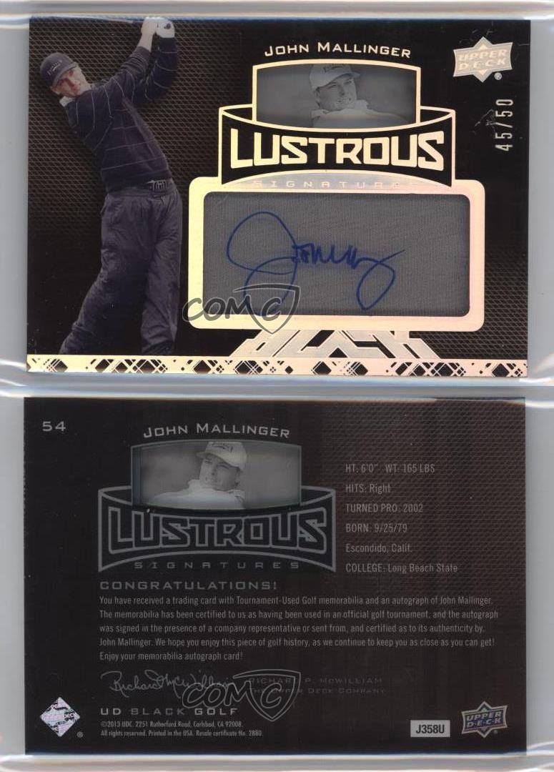 2014 Upper Deck Exquisite Collection UD Black 54 John Mallinger Auto