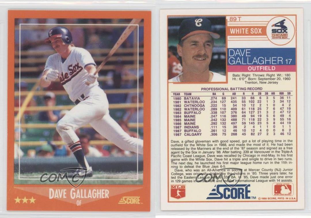 1988 Score Rookies Traded Factory Set Glossy Dave Gallagher 89T Rookie eBay