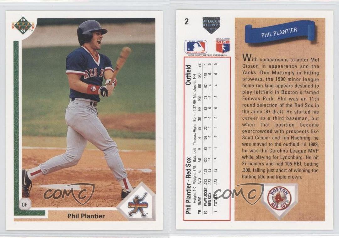 1991 Upper Deck 2 Phil Plantier Boston Red Sox RC Rookie Baseball Card eBay