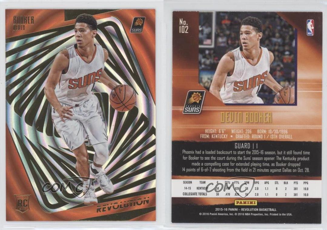 201516 Panini Revolution Nova 102 Rookies Devin Booker Phoenix Suns