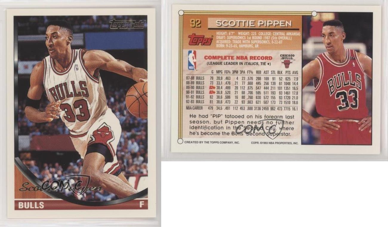 199394 Topps Gold Scottie Pippen 92 HOF eBay