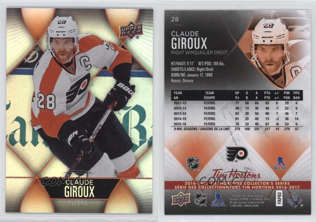 201617 Upper Deck Tim Hortons Collectors Series 28 Claude Giroux Hockey Card eBay