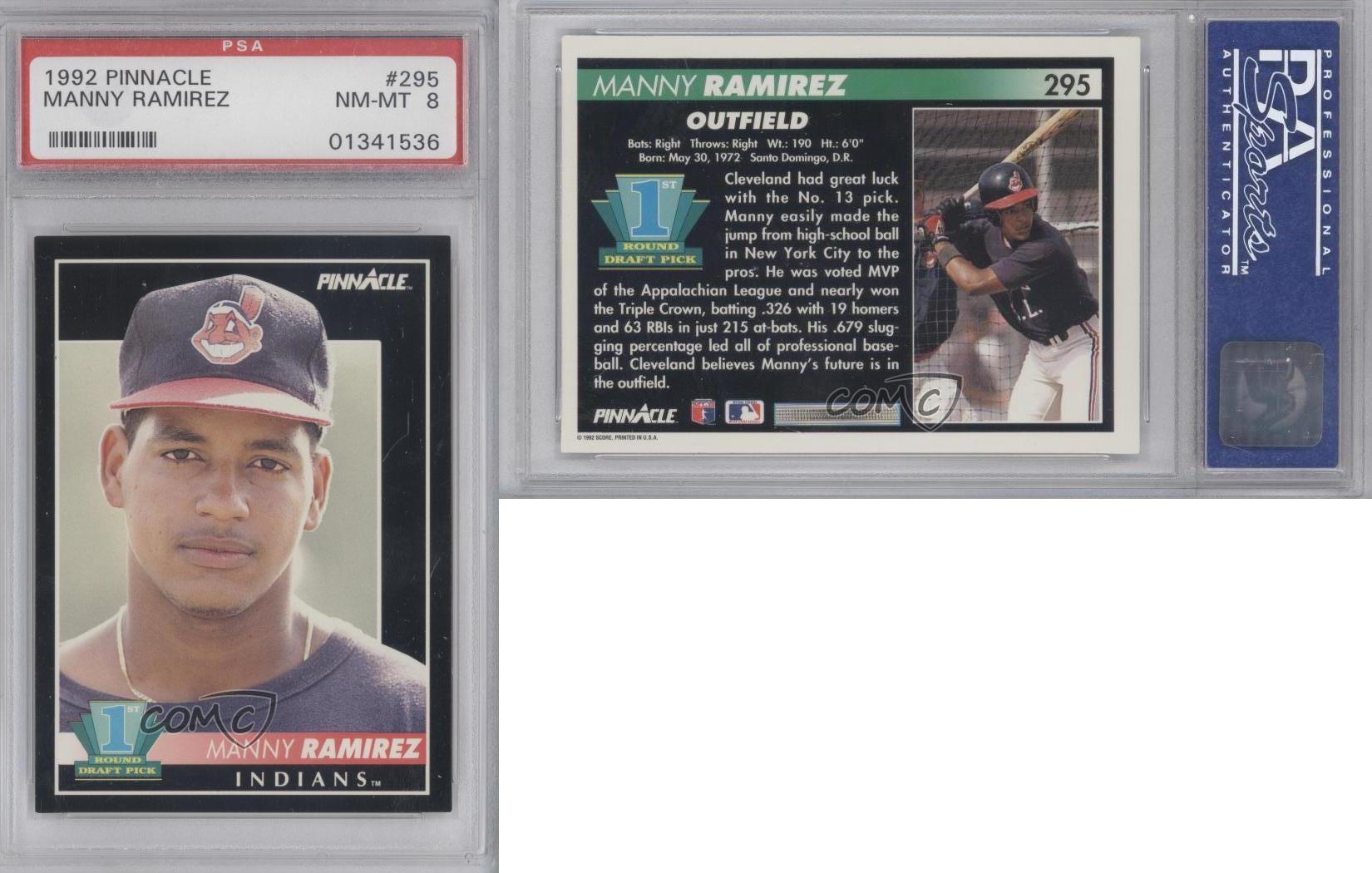 1992 Pinnacle Manny Ramirez 295 PSA 8 Rookie eBay