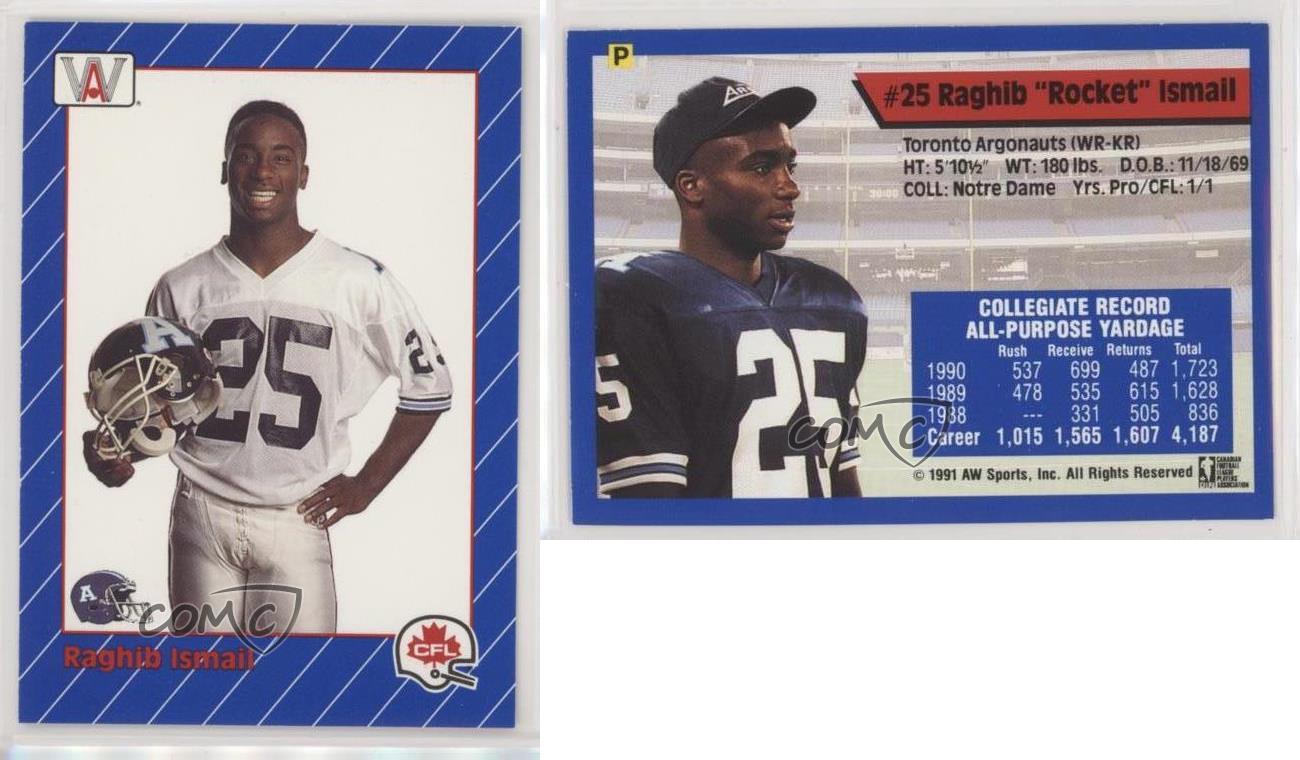1991 All World CFL Promo Rocket Ismail P Rookie eBay