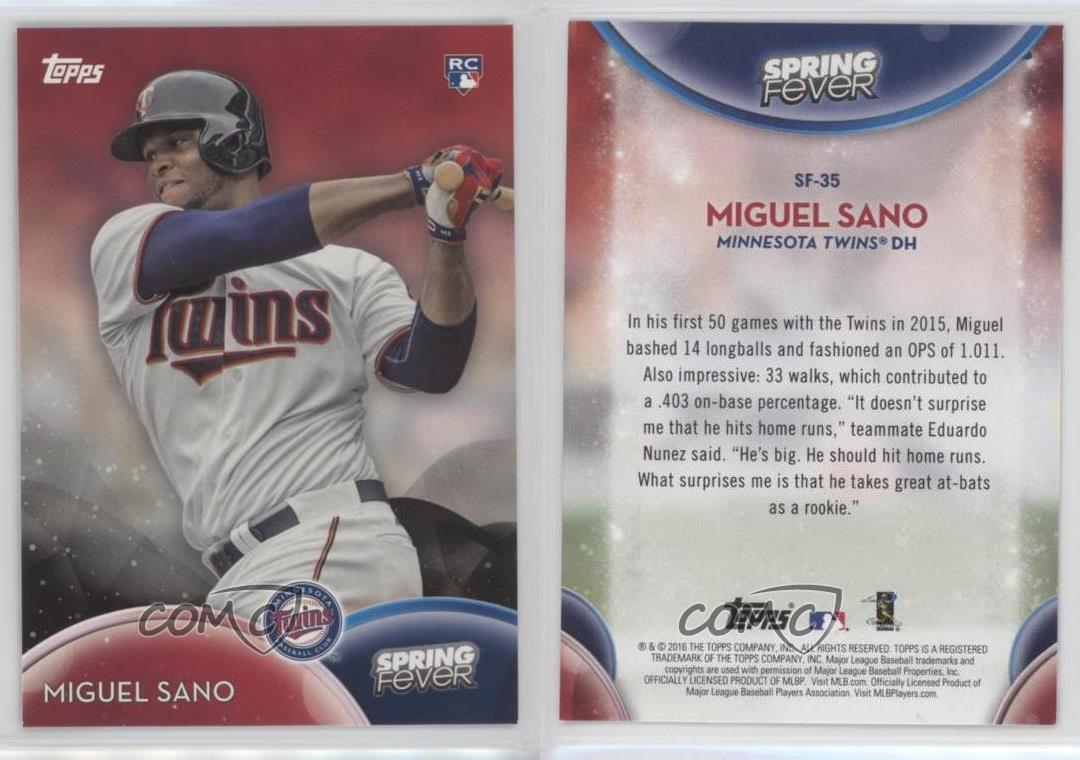 2016 Topps Spring Fever SF35 Miguel Sano Minnesota Twins Rookie Baseball Card eBay