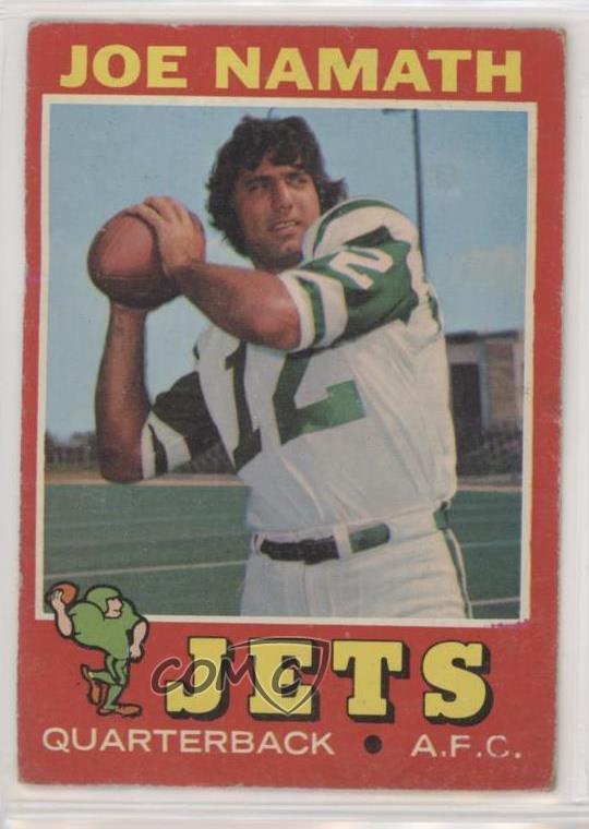 1971 Topps 250 Joe Namath New York Jets Football Card eBay