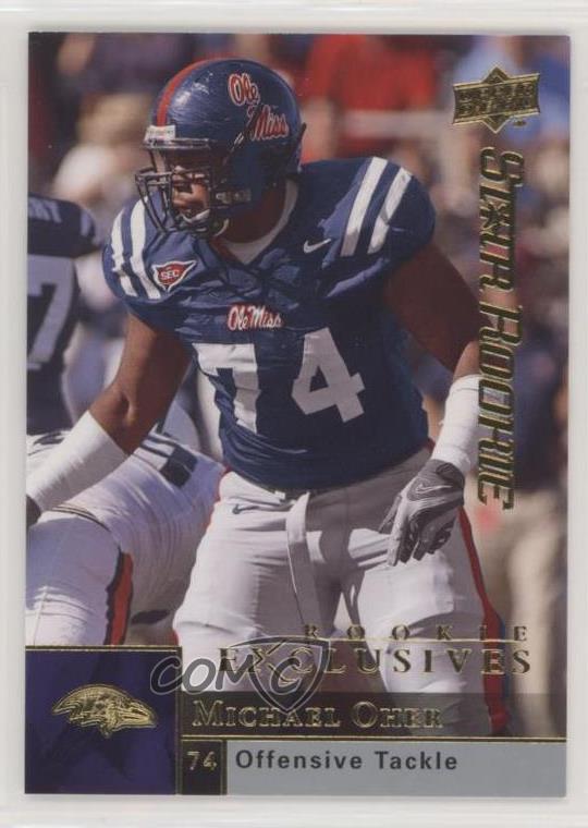 2009 Upper Deck Rookie Exclusives 74 Michael Oher Baltimore Ravens Card eBay
