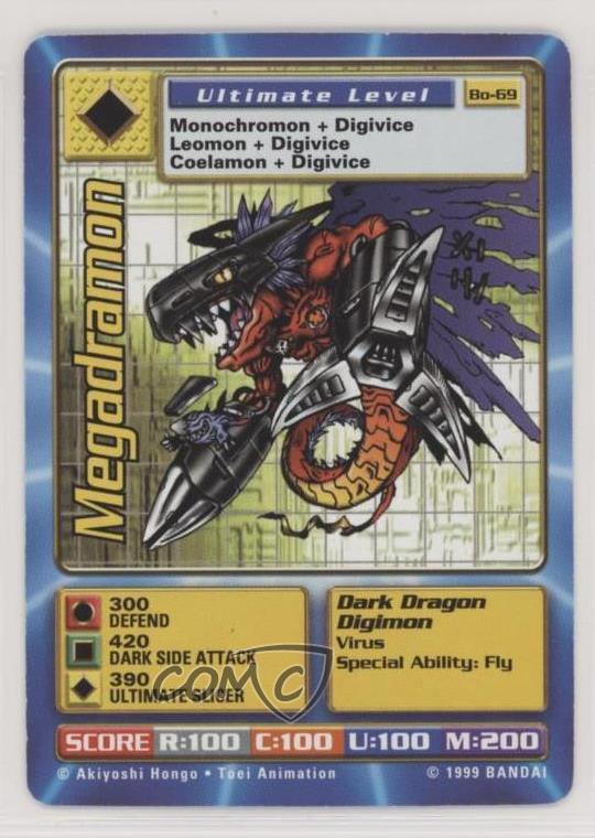 1999 Digimon Digital Monsters Trading Card Game Unlimited Megadramon